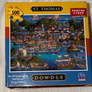 Dowdle St. Thomas Folk Art Jigsaw Puzzle 500 Piece Eric Dowdle Painting the Town